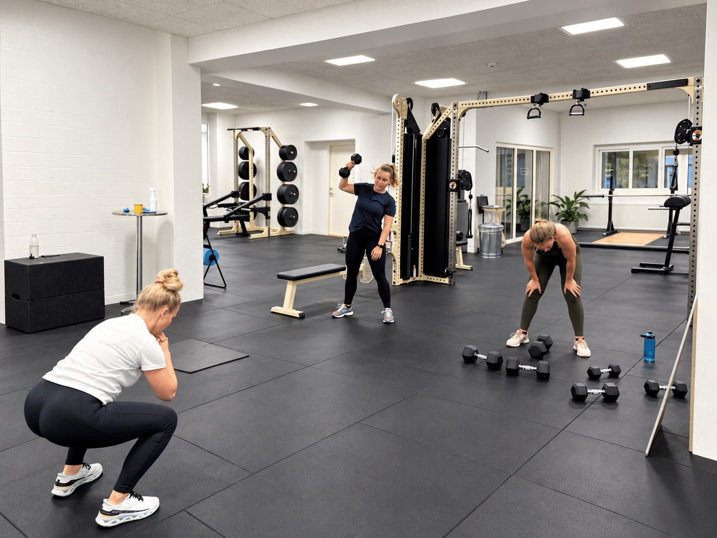 Mennesker i styrketræning hos Meiers Gym i Odense